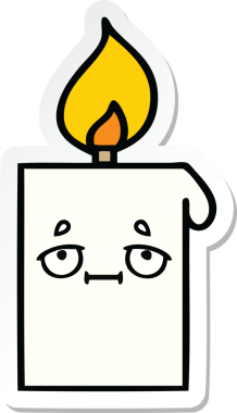 Bir insan tarafından çizilmiş şirin bir çizgi filmin çıkartması.