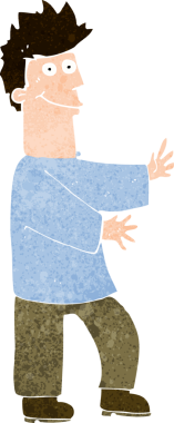 Bir insan tarafından çizilmiş mutlu bir adam.