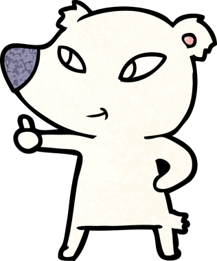 Bir insan tarafından çizilmiş kutup ayısı karikatürü