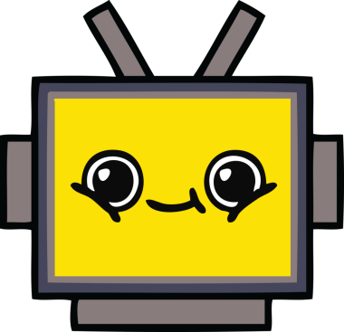 Bir insan tarafından çizilmiş güzel bir robot kafası karikatürü.