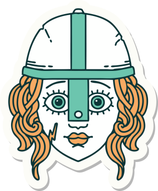 Bir insan tarafından çizilmiş insan dövüşçüsünün çıkartması.