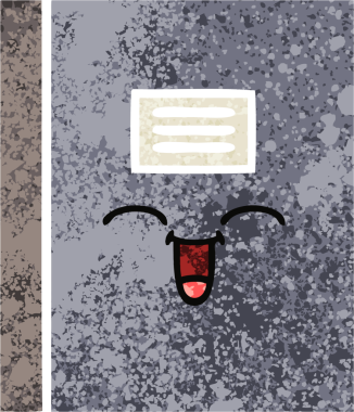 Bir insan tarafından çizilmiş bir defterin retro çizim stili karikatürü