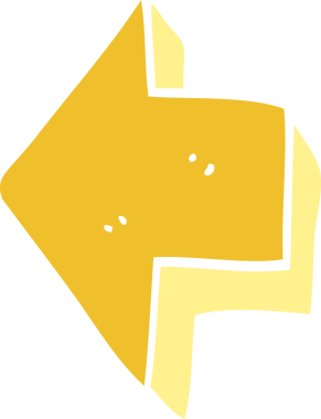 Bir insan tarafından çizilmiş karalama işaretli ok