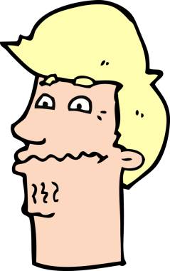 bir insan tarafından çizilmiş sinirli bir adam.