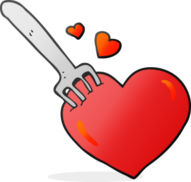 Bir insan tarafından çizilmiş bir kalple çizilmiş bir karikatür.