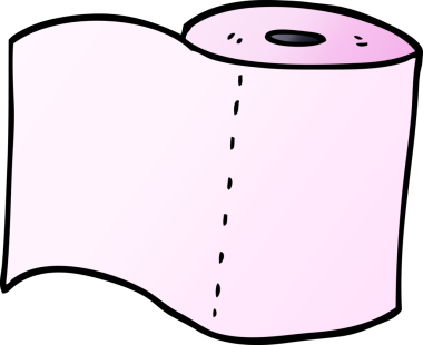 Bir insan tarafından çizilmiş tuvalet kağıdı karalaması.