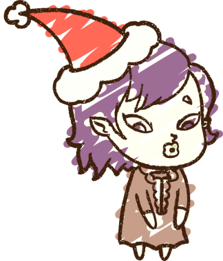 Bir insan tarafından çizilmiş Noel Vampiri Tebeşiri