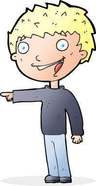 Bir insan tarafından çizilmiş mutlu çocuk çizgi filmi.