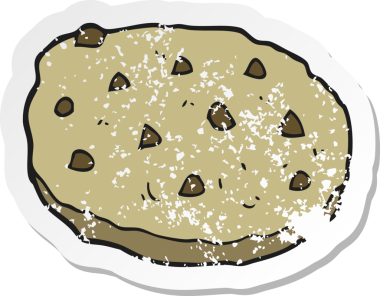 Bir insan tarafından çizilmiş karikatür kurabiyesinin geriletilmiş yapıştırması.