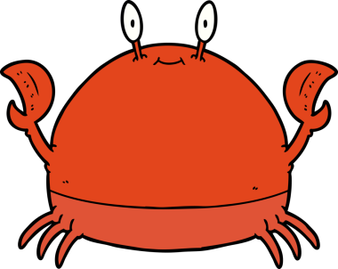 Bir insan tarafından çizilmiş yengeç.