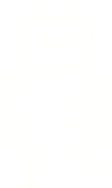 Bir insan tarafından çizilen robot tebeşiri.