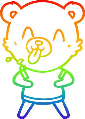 Bir insan tarafından çizilmiş kaba bir çizgi film ayısının çizimi.