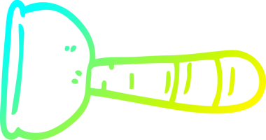 Bir insan tarafından çizilmiş bir tuvalet pompasının soğuk gradyan çizimi.