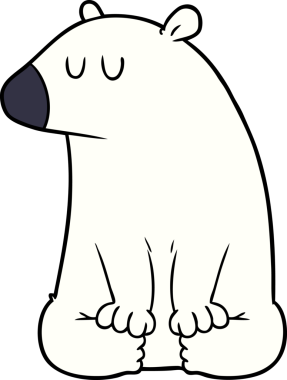 Bir insan tarafından çizilmiş kutup ayısı karikatürü