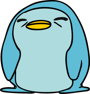 Bir insan tarafından çizilmiş sevimli bir penguen resmi.