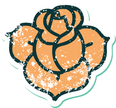 Bir insan tarafından çizilmiş bir çiçeğin sembolik dövmesi.