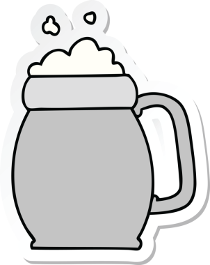 Bir insan tarafından çizilmiş garip bir el yazısı çizilmiş yarım litre bira.