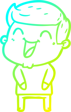 Bir insan tarafından çizilmiş bir çizgi film karakterinin soğuk çizgi çizimi.