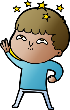 çizgi film bir insan tarafından çizilmiş hayret verici çocuk.