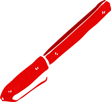 Bir insan tarafından çizilmiş karikatür kalem.