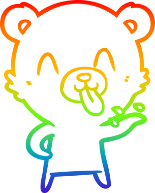 Bir insan tarafından çizilmiş kaba bir çizgi film ayısının çizimi.