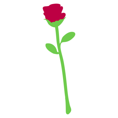 Bir insan tarafından çizilmiş tek bir gül