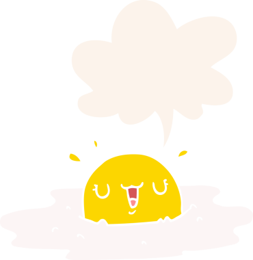 bir insan tarafından çizilmiş, konuşma baloncuklu kızarmış yumurta.