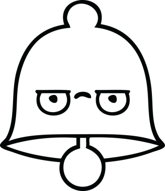 Bir insan tarafından çizilmiş bir çanın çizgi çizimi