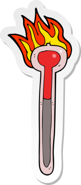 Bir insan tarafından çizilmiş sıcak termometrenin çıkartması.