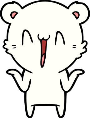 Bir insan tarafından çizilmiş kutup ayısı karikatürü