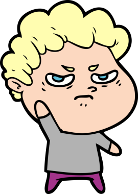 Bir insan tarafından çizilmiş kızgın bir adam.