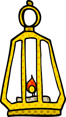 Bir insan tarafından çizilmiş karalama lambası.