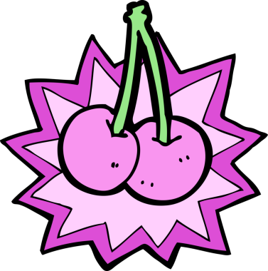 Bir insan tarafından çizilmiş kiraz sembolü.