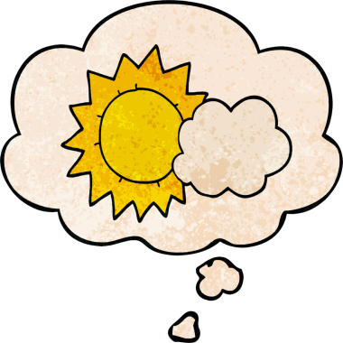 Bir insan tarafından çizilmiş grunge doku tarzında düşünce baloncuğu olan karikatür havası