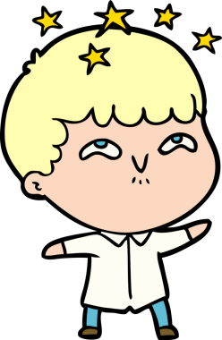 çizgi film bir insan tarafından çizilmiş hayret verici çocuk.