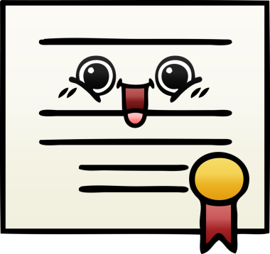 Mezuniyet diplomasının bir insan tarafından çizilmiş gölgeli karikatürü.