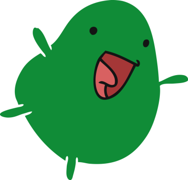 Bir insan tarafından çizilmiş güzel, mutlu bir fasulye resmi.