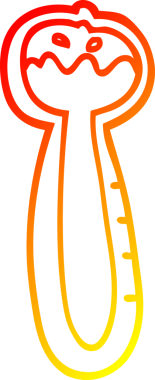 Bir insan tarafından çizilmiş karikatür termometresinin sıcak gradyan çizimi