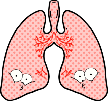 Bir insan tarafından çizilmiş karikatür ciğerleri.