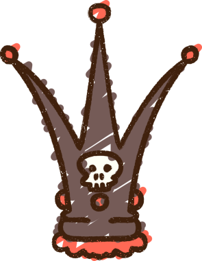 Ürkütücü Crown Tebeşiri Bir insan tarafından çizilmiş