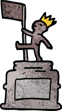 bir insan tarafından çizilmiş karikatür heykeli