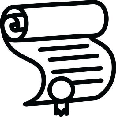 bir insan tarafından çizilmiş diploma sertifikası simgesi