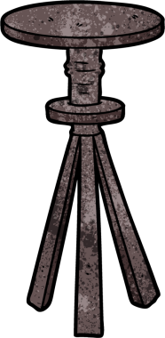 bir insan tarafından çizilmiş bir tabure.