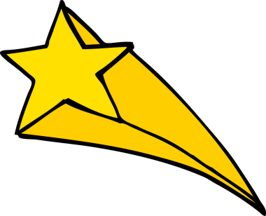 Bir insan tarafından çizilmiş çizgi film yıldızı.