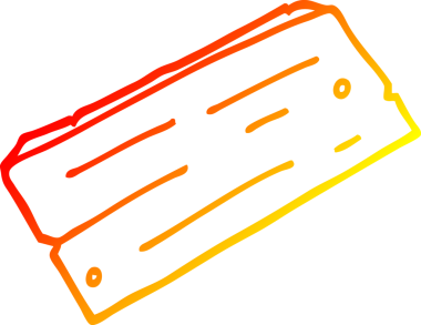 Bir insan tarafından çizilmiş ahşap bir karikatür çizimi.