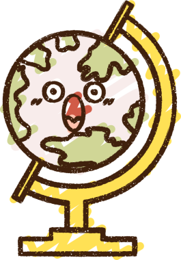 Bir insan tarafından çizilen Dünya Tebeşiri