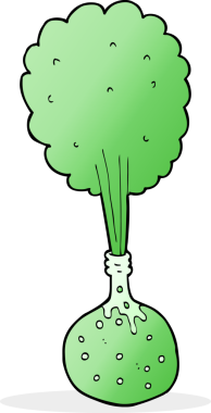 bir insan tarafından çizilmiş karikatür bilim deneyi