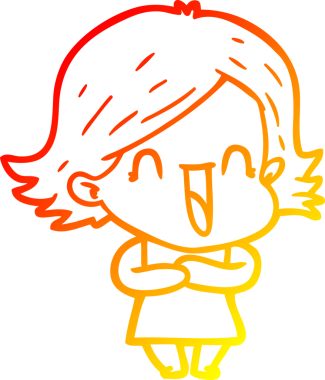 Bir insan tarafından çizilmiş gülen bir karikatür çizimi.