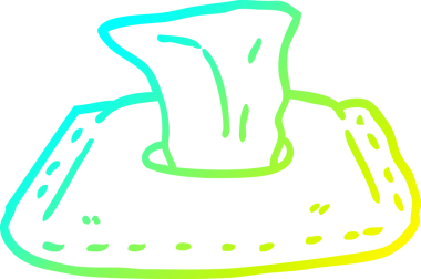 Bir insan tarafından çizilmiş bir çizgi film tuvalet kağıdı çizimi.