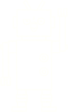 Bir insan tarafından çizilen robot tebeşiri.